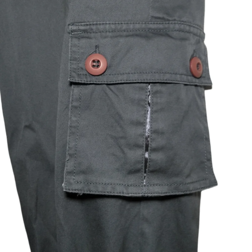 Billabong Gray Cargo Capri Pants with Ties Size 5